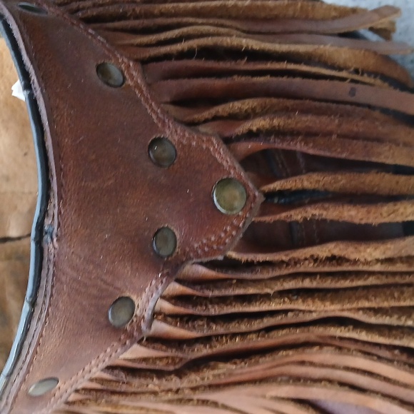 CORRAL Western Leather Fringe bootie size 9.5 - Picture 4 of 11